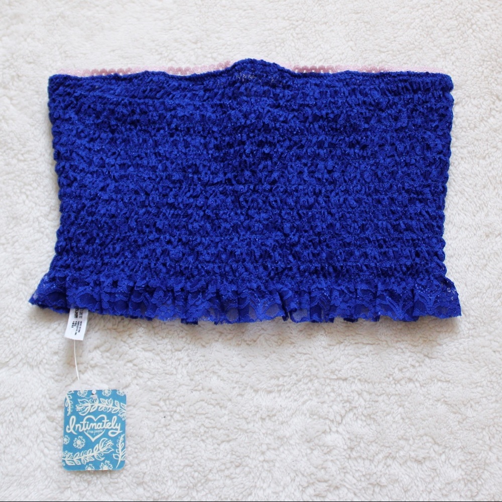 FREE PEOPLE CALLIE SMOCKED BANDEAU TOP SZ Small